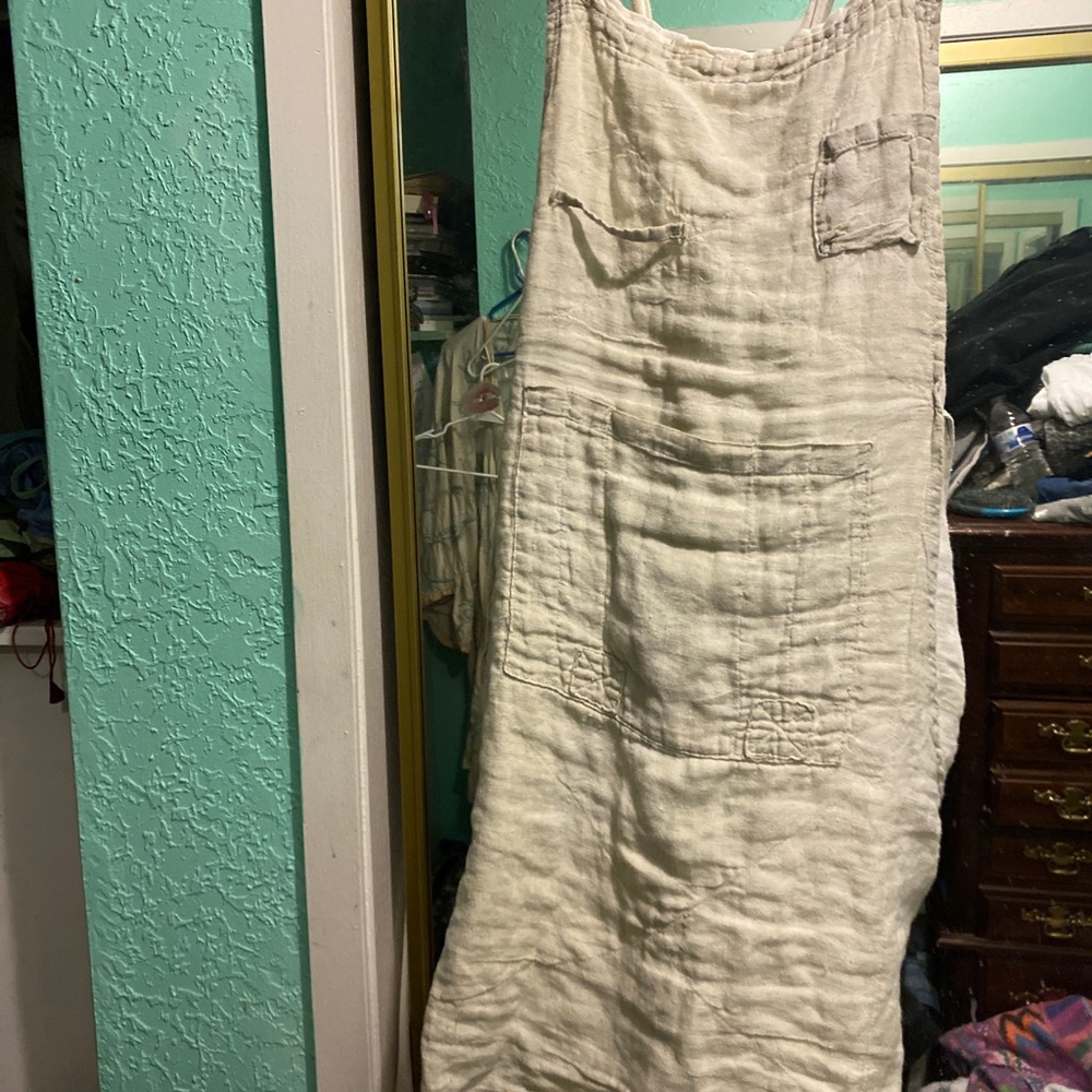 Magnolia Pearl linen apron dress